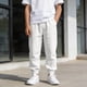 thumbnail image 4 of Ceisia Boys Elastic Waist Casual Athletic Pants Cotton-Linen Like Stretchy Breathable Cuffed Ankles Sweatpants for 5-15 Years White for 5-6 Years Gifts, 4 of 8