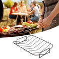 thumbnail image 5 of Hariumiu Turkey Roasting Rack Large Carbon Steel Roasting Rack High-temperature Resistant V-shaped Griddle Rib Grilling Rack Family-sized Roast Grill Rack, 5 of 8