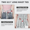 thumbnail image 6 of Gray Christmas Cardinal Bird Apron-Garden Aprons for Women with Pockets-Cotton Linen Waterproof Kitchen Cooking Gardening Aprons Adjustable for Kitchen,Cooking,BBQ and Salon 32"x27", 6 of 7
