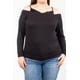 thumbnail image 4 of Blusa diseño doble prenda Roman Fashion Talla Extra 46-48 Negro, 4 of 5