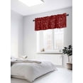 thumbnail image 3 of Christmas Classical Valances for Windows, Red Gold Snowflake Dots Light Filtering Window Treatment Valances, Rod Pocket Small Curtains for Kitchen/Bathroom, 42"x18", 3 of 9
