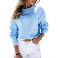 thumbnail image 4 of Women Solid Color Crew Neck Long Sleeve Top, 4 of 4