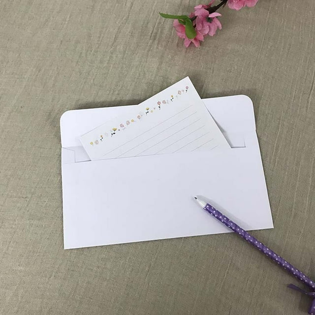 FUTUREORYY 100Pcs White Envelopes Paper Lightweight for Weddings Invitations and Cards