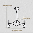thumbnail image 4 of SVENJBB Black Iron Plate Stand, 6 Inch Plate Holder for Display, Small Metal Plate Display Stands for Cookbook, Picture Frame, Photo, Decorative Plates (6 Inch, 1 Pack), 4 of 7