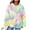 Pink, variant on SwiftWear Women's Rainbow Print Color Hoodies - Loose Fit Pullover Sweatshirt with Drawstring Hood, Soft Casual Wear Tops with Front Pockets Multicolor