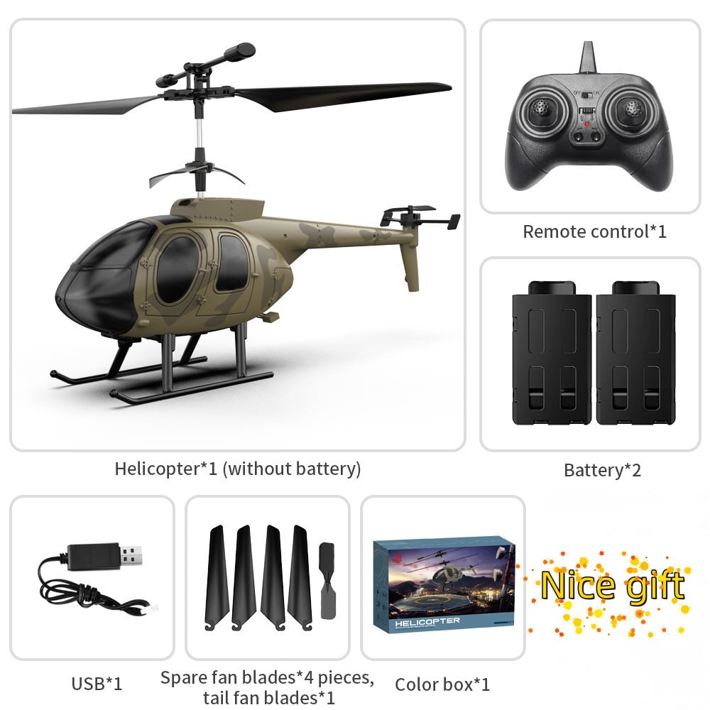 Z16 RC Helicopter with 3.5 Channel, Altitude Hold, One Key Take-off/Landing, Remote Control Helicopter Drone Toys with 2 Batteries for Adults and Kids