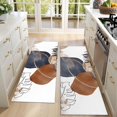 thumbnail image 4 of Kitchen Rugs Sets Of 2,Blue Boho Abstract and Plant Pattern Anti Fatigue Kitchen Mat Rugs Non Slip Washable,Decorative Kitchen Floor Mats for Kitchen,Sink,Laundry,17"X47", 4 of 5