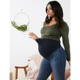 thumbnail image 2 of Motherhood Maternity Indigo Blue Secret Fit Belly Stretch Ankle Maternity Jeggings, 2 of 10