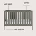 thumbnail image 5 of Child Craft Atwood 3-in-1 Convertible Crib, Chevron Panel Design, 3 Mattress Heights, Lunar Gray, 5 of 8