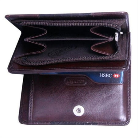 50123 Wallet With Croc Accents, Mahagony-Black