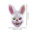 thumbnail image 2 of Halloween Party Wearable Prop, Mask for Masquerade Party, Kids Halloween, Halloween Led Lights, Pink Stuffed Animal Themed Furry Creepy Bunny Mask for and Trick Or Treat, 2 of 3