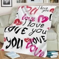 thumbnail image 4 of Hfolob Valentines Day Blanket Flannel Valentine's Day Decoration Blanket Air Conditioning Blanket （130X150Cm） Room Decor, 4 of 4