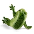 thumbnail image 2 of STPgoods Hello World Frog Handmade Ceramic Figurine Green Ceramic Sculpture Home Decoration, 2 of 4
