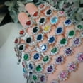 thumbnail image 3 of Silver Plated Multicolored CZ Crystal Oval Flower Charm Bracelet for Women Gift, 3 of 9
