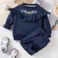 thumbnail image 2 of NIEWTR Toddler Baby Girl Fall Winter Sweatshirt Outfit Clothes Long Sleeve Pullover Tops Joggers Pants Set Toddler Girl Outfit For 1t 2t 3t 4t 5t 6t,4-5 Years, 2 of 8