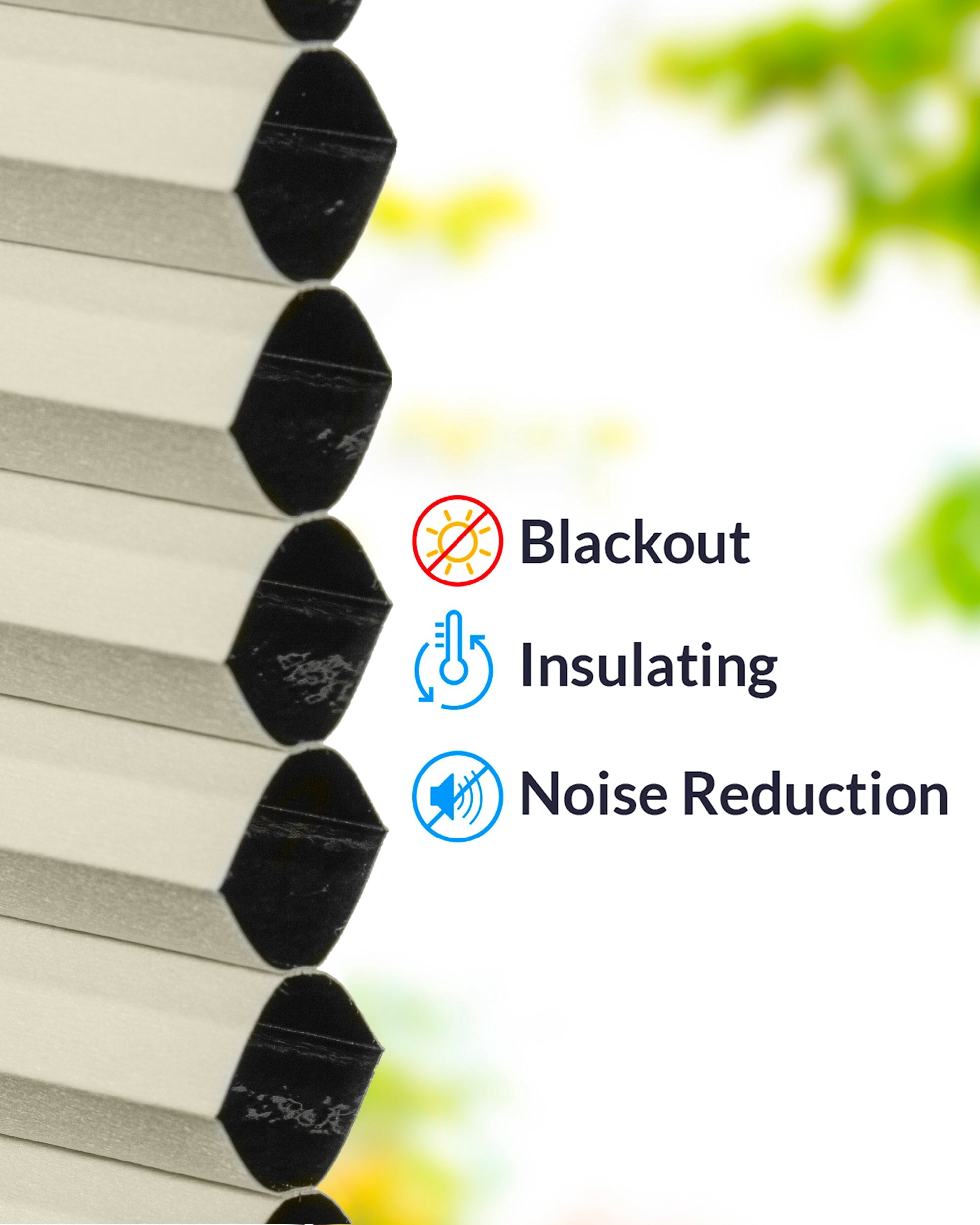 Chicology Cordless Top Down Bottom Up Blackout Cellular Shade Neutral White 68.5 in. W x 72 in. L