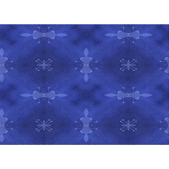 Ahgly Company Machine Washable Indoor Rectangle Transitional Cobalt Blue Area Rugs, 5' x 8'