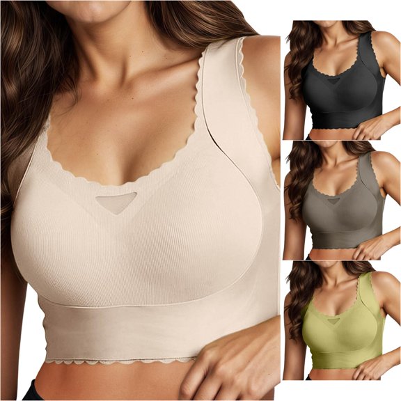 Rhuody Bras For Women Wireless Full Seamless Bra Coverage Push Up Comfort Padded Bras Adjustable T Shirt Bra Durable Multi‑Purpose Undergarment