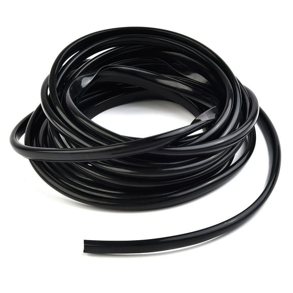 6M Black U-Shape Car Door Moulding Rubber Strip Trim Guard Edge Protector Cover