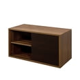 thumbnail image 4 of Stackable Mounted Storage Cabinet in Walnut Finish 28.35x13.78x14.17 Inches Easy Organization for Living Spaces, 4 of 7