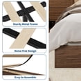 thumbnail image 4 of Kicctian Full Size Wood Platform Bed Frame with Sturdy Wood Slat Support, No Box Spring Needed, Headboard-Free, Easy Assembly for Bedroom,Walnut color, 4 of 8