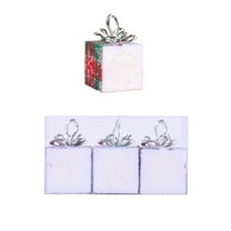 Mini Christmas Tree Present Boxes Glitter Fabric Box Ornament Miniature Hanging Ornament Xmas Tree Pendant Tiny Boxes Decorations for Home Decor Supplies