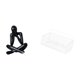thumbnail image 1 of Figura decorativa moderna de colección, escultura abstracta, ideal para la sala de estar, estantería, decoración del hogar o escritorio., 1 of 8