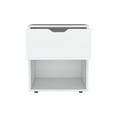 thumbnail image 4 of Depot E-Shop Adak 19.7" Nightstand with Open Shelf, White, 4 of 7