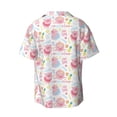 thumbnail image 4 of Goofa Cute Pig Printed Men's Casual Short-sleeved Shirt,Lightweight Breathable Button-down,Summer Casual men's top,Versatile Fashion shirt-Medium, 4 of 7