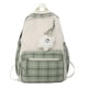 thumbnail image 1 of Mochila A Cuadros Con Colgante De Felpa, Ligera, De Gran Capacidad, Mochila Para Estudiantes, Mochila Escolar, Mochila Informal Para Viajes Al Aire Libre, Camping, Picnic., 1 of 8