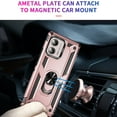 thumbnail image 3 of Compatible with Motorola Moto Edge Plus 2023 Case Built-in 360 Ring Holder Kickstand, Extreme Protection Military Armor Magnetic Car Dual Layer Protective Heavy Duty Phone Cover,Rosegold, 3 of 7