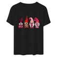 thumbnail image 4 of Virmaxy Women's Valentines Day Short Sleeve Shirt Funny Gnomes Graphic Tops Shirt Casual Fashion Soild Short Sleeve Tunic Tops Spring Summer Trendy Comfy Pullover Shirt Black S, 4 of 6