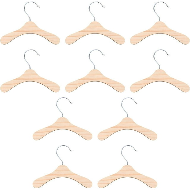 Soporte para ropa para mascotas, 10 piezas, mini perchas para ropa, perchas para ropa para perros, perchas de madera de 14 cm