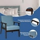 Giantex Chaise d'Appoint Fauteuil Moderne du Milieu du Siècle pour Salon, Chambre à Coucher, Bleu – image 5 sur 8
