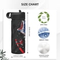 thumbnail image 4 of Sikiie Largemouth Bass Fish in USA Print 18OZ Insulated Straw Cup, Portable Leak-proof Sports Water Bottle, Stainless Steel Water Cup Suitable for Home and Outdoor, 4 of 8