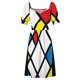 thumbnail image 4 of Mondrian minimalista De Stijl arte moderno diseño abstracto vestido De manga corta vestido De mujer vestidos para mujer 2025 vestidos De verano, 4 of 6