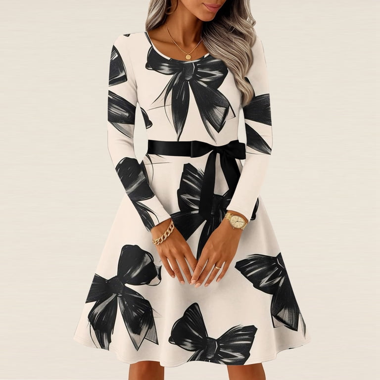 long sleeve fit and flare dress pattern Terani 262M7320 High Jewel Neckline Long Sleeve Fit-and-Flare Dress MULTI / 2
