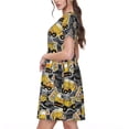 thumbnail image 2 of Easygdp Excavator At Work para Vestido Transpirable de Mujer, Vestido Suelto de Manga Corta con Pliegues y Bolsillos para el Verano, 2 of 6