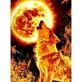 thumbnail image 2 of Men's Fire Wolf Printed T-shirt-Soft, Lightweight Polyester Fiber, Short Sleeve Crew Neck, Unique Full Body Design, Suitable for Daily Wear and Valentine's Day Gifts, Casual Shirts |, 2 of 5