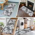 thumbnail image 5 of 2'x6' Rug Runners for Hallways Kitchen, Gray Geometric Non Slip Entryway Beside Floor Carpet Runner, Modern Abstract Art Block Washable Laundry Room Bedroom Throw Rugs Mat for Family Pet, 5 of 8