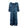 thumbnail image 4 of SMihono Robes Bohèmes d'Été pour Femmes Grande Taille Robe Décontractée à Imprimé Léopard pour Dames Robe à Manches Courtes Ample à Col en V, 4 of 4