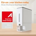 thumbnail image 2 of Lifewit Rice Dispenser 25 lbs, Rice Storage Container Moisture Proof with Measuring Cup, BPA-Free, White, 2 of 8