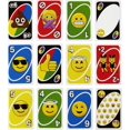 Mattel Games UNO Emoji Card Game for Family Night, Travel Game with