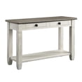 thumbnail image 1 of Lexicon Granby Table Console à 2 Tiroirs en Bois, Blanc Antique, 1 of 6