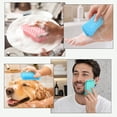 thumbnail image 4 of Abaima 3 Pcs Silicone Exfoliating Body Scrubber for Women Men, Silicone Body Shampoo Brush, Soft Silicone Loofah for Sensitive Skin in 3 Color, Shower Silicone Hair Scalp Massager, Lather Well, 4 of 7