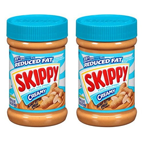 Skippy Peanut Butter, Reduced Fat Creamy, 16.3Ounce Jars (Pack of 2