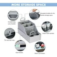 thumbnail image 3 of Car Seat Organizer Backseat Car Organizer with 12 Storages Compartments and 2 Metal Cup Holders,Storage Box for Front Back Passenger Between Behind Middle Seats for Truck Trunk Van,Gray, 3 of 15