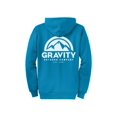 thumbnail image 2 of Gravity Outdoor Co. Zip-Up Hoodie - Neon Blue - White Logo - 2X-Large, 2 of 2