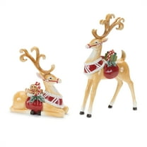 Melrose Holiday Reindeer Figurine Set of 2