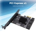 thumbnail image 4 of Tarjeta de expansión PCIe SATA III de 6 puertos FLhrweasw Controlador SATA de 6 Gbps a PCI-e 1X con soporte, 4 of 9